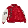 Supreme Bounty Hunter Red Wool Leather Varsity Jacket 5
