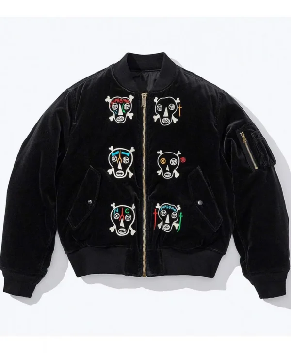 Supreme Clayton Patterson Black Velvet Jacket