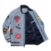 Supreme X NikeNBA Teams Warm Up Blue Varsity Jacket 3