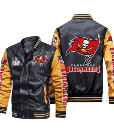 Tampa Bay Buccaneers Black Yellow Bomber Jacket
