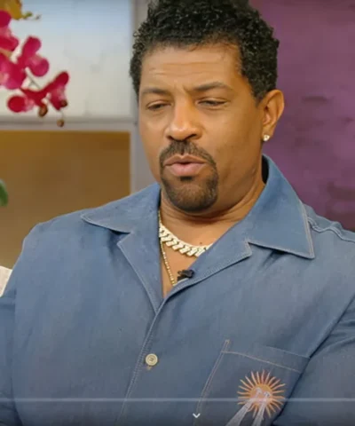 Tamron Hall Show Deon Cole Blue Denim Embroidered Shirt 600x750 1