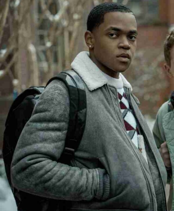 Tariq St Patrick Grey Shearling Jacket