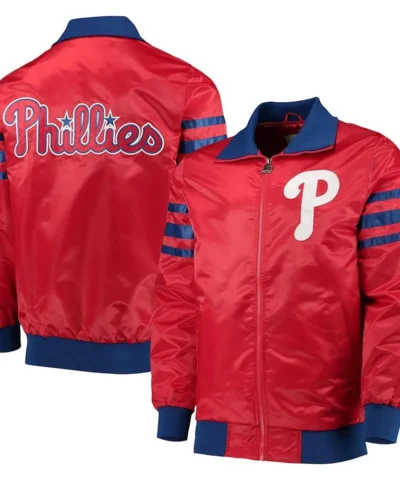 The Captain II Philadelphia Phillies Red Satin Jacket