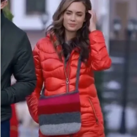 The Christmas Promise Torrey Devitto Puffer Red Coat
