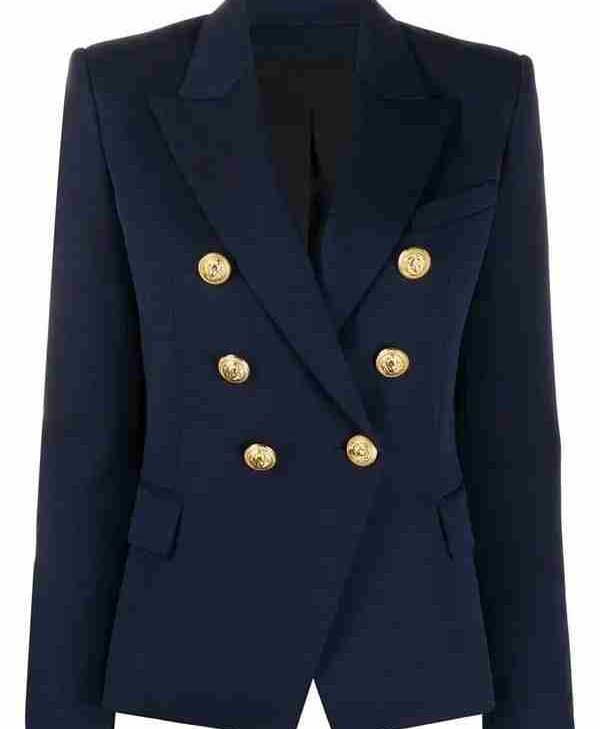 The Today Show Jill Martin Gold Button Blazer