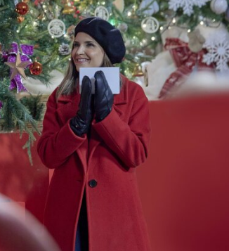 Tis the season to be merry Rachael leigh cook red coat 2