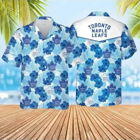 Toronto Maple Leaf Hawaiian Blue Shirt