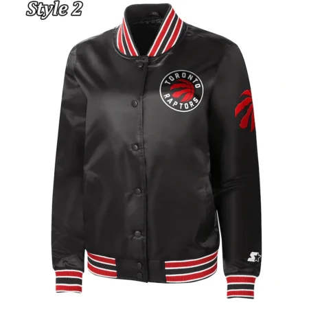 Toronto Raptors Starter Black Satin Jacket