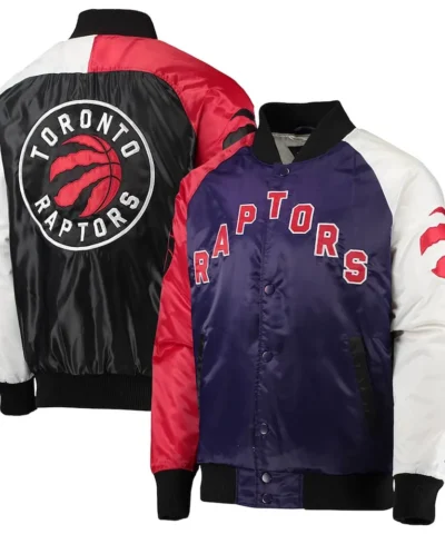 Toronto Raptors Tricolor Satin Jacket