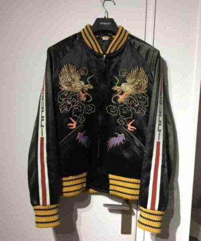 Unisex Souvenir Embroidered Satin Jacket