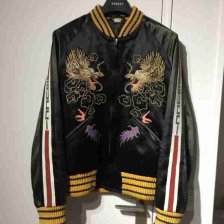 Unisex Souvenir Embroidered Satin Jacket