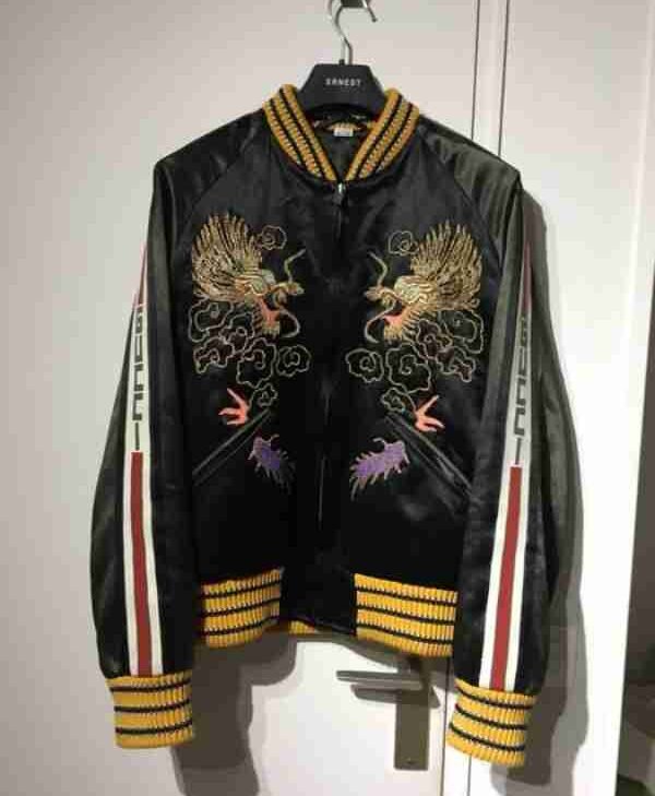 Unisex Souvenir Embroidered Satin Jacket
