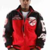 Unstoppable Pelle Pelle Revolution Red Varsity Jacket