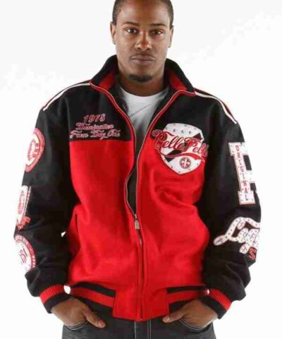 Unstoppable Pelle Pelle Revolution Red Varsity Jacket