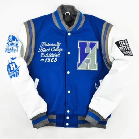 Varsity Hampton University Motto 2 0 Royal Blue Jacket