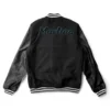 Varsity Miami Marlins Black Wool Leather Jackets