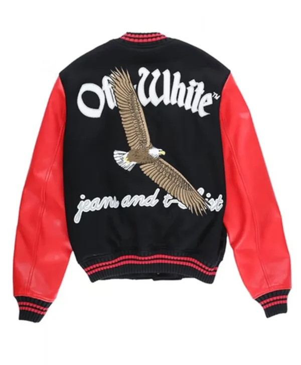 Varsity Off White 23 Eagle Red and Black Jackets