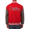 Varsity Philadelphia Phillies Red and Charcoal Jackets