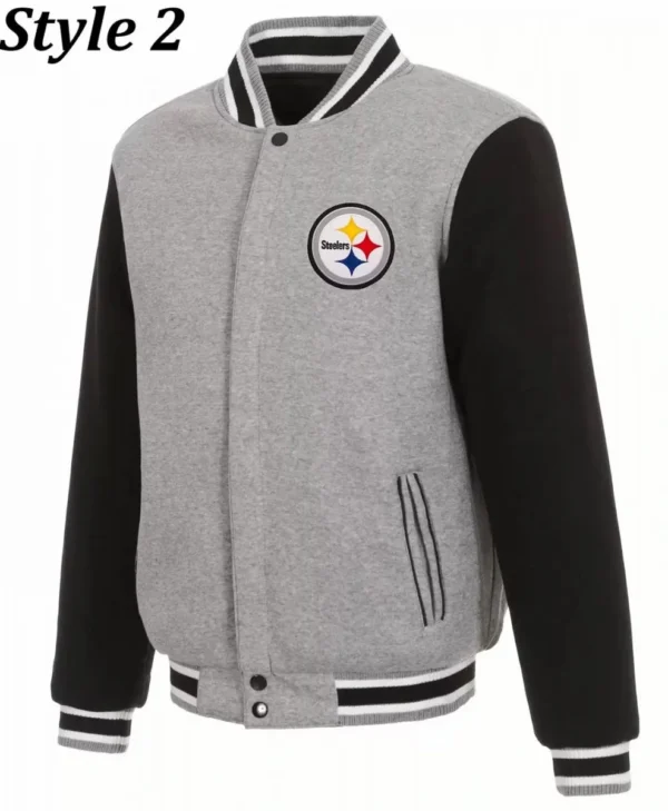 Varsity Pittsburgh Steelers Leather Wool Jacket
