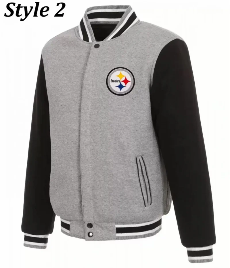 Varsity Pittsburgh Steelers Leather Wool Jacket
