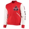 Varsity Washington Nationals RedWhite Jacket back front