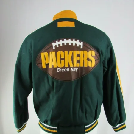 Vintage NFL Green Bay Packers Wool Leather Jackets
