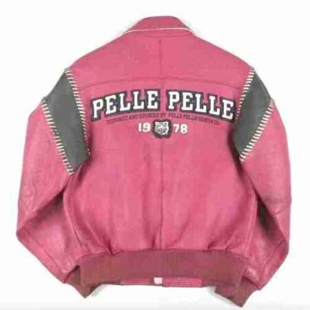 Vintage Pink Pelle Pelle Leather Jacket back