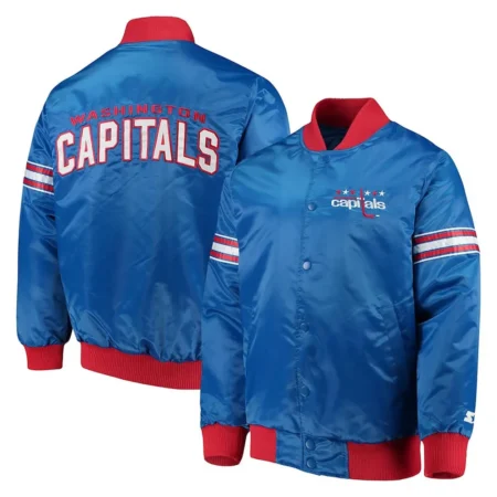 Washington Capitals Draft Pick Royal Blue Satin Jacket