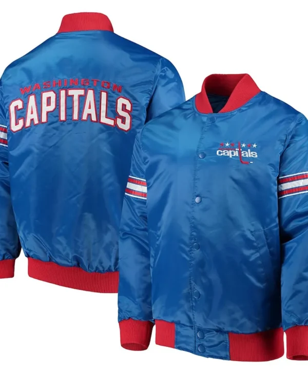 Washington Capitals Draft Pick Royal Blue Satin Jacket