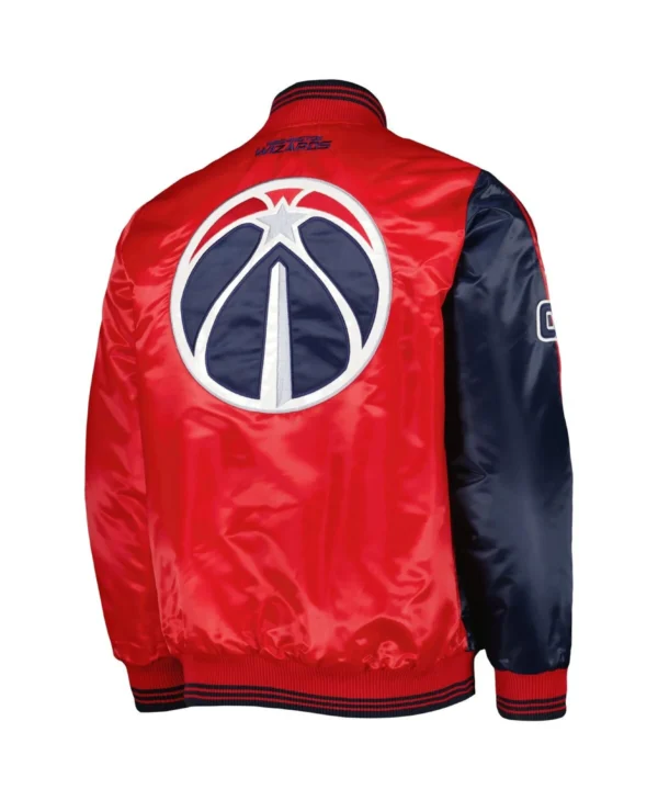 Washington Wizards Fast Break Satin Jacket back