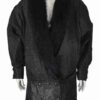 Women 1980 Black Suede Leather Jacket