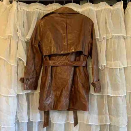 Women Brown Leather Coat