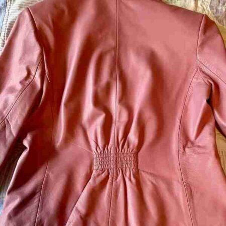 Women Leather Pink Jacket