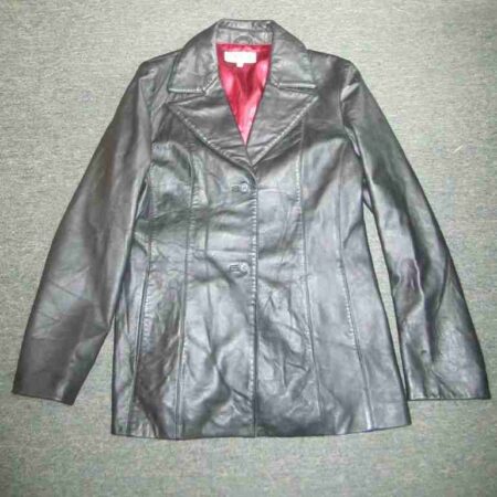 Women Pelle Gray Leather Jacket