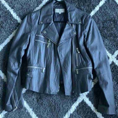 Women Pelle Leather Motorcycle Jacket
