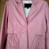 Women Pelle Leather Pink Jacket