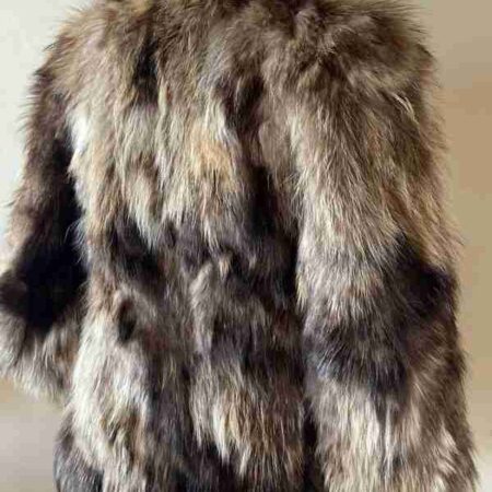 Women Pelle Raccoon Coat