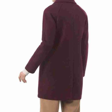 Womens Notched Double Breasted Coat