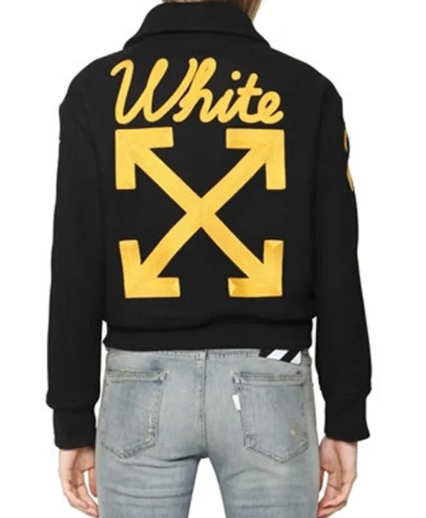 Womens Off White Virgil Abloh Varsity Black Jackets