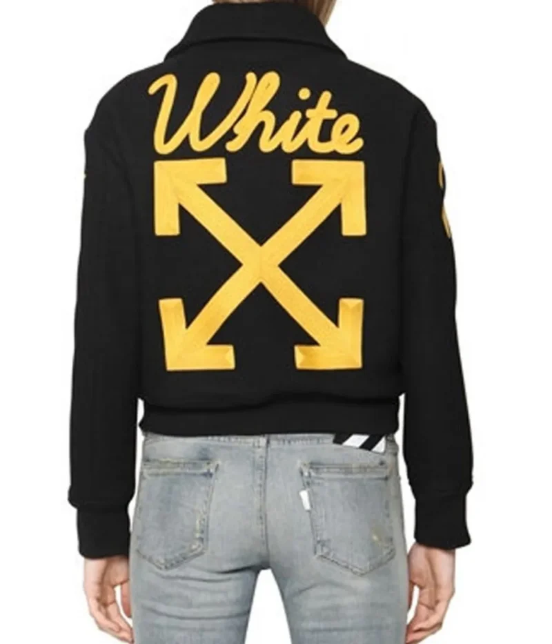 Womens Off White Virgil Abloh Varsity Black Jackets