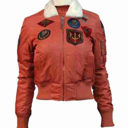 Womens Top Gun B 15 Flight Jacket With Patches