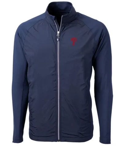 adapt eco knit philadelphia phillies navy blue jacket