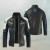 black white nfl dallas cowboys leather jacket