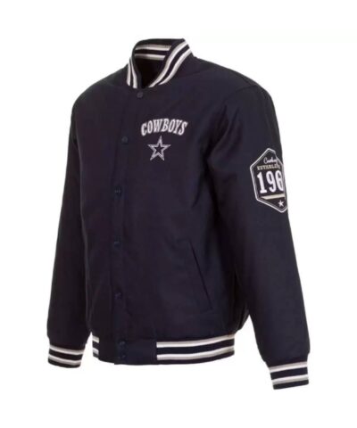 dallas cowboys 3 hit jh design full snap jacket scaled 1