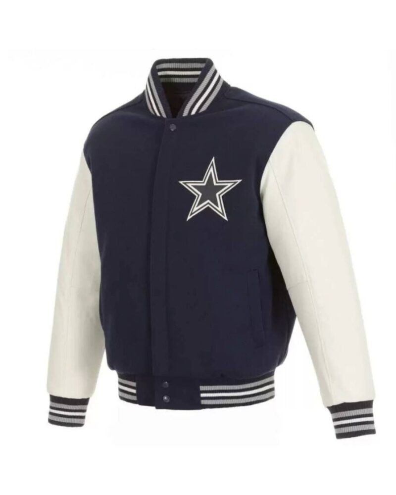dallas cowboys domestic two tone wool leather jacket scaled 1