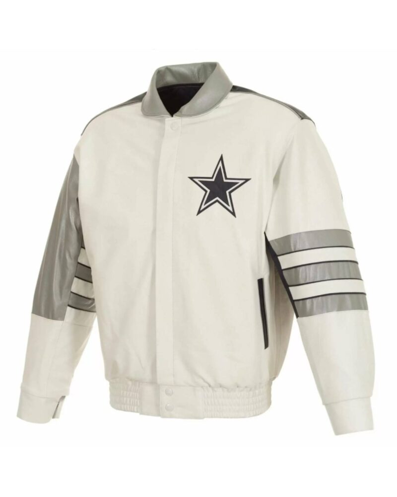 dallas cowboys jh design white jacket scaled 1