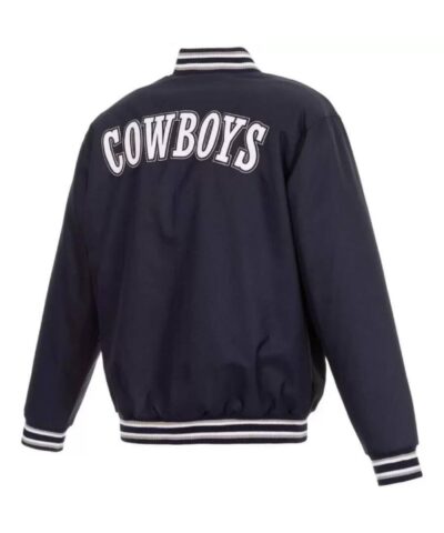 dallas cowboys navy jh design full snap jacket 1 scaled 1