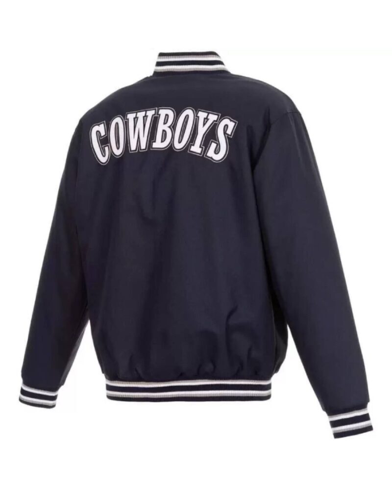 dallas cowboys navy jh design full snap jacket 1 scaled 1