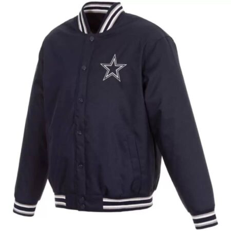 dallas cowboys navy jh design full snap jacket scaled 1