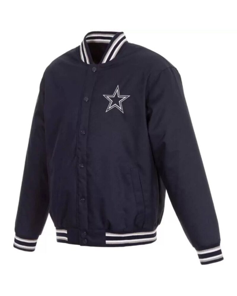 dallas cowboys navy jh design full snap jacket scaled 1